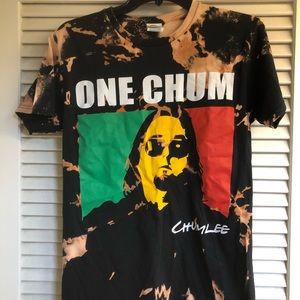 one chum bleach tie dye t shirt